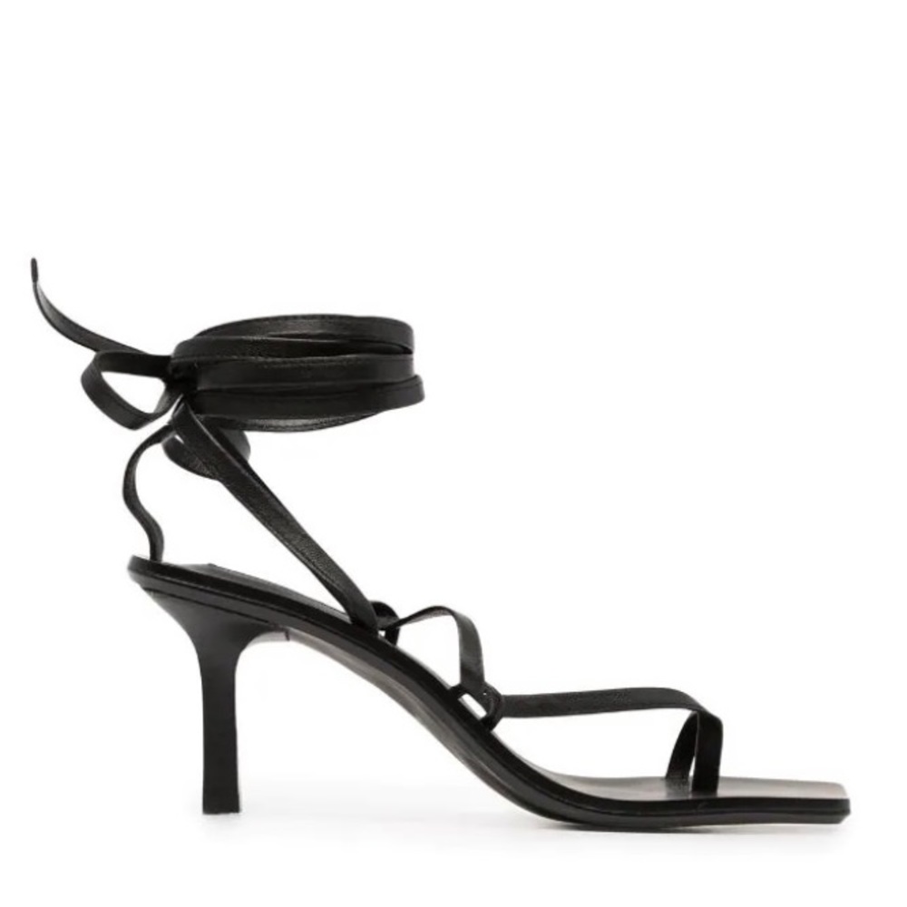 Size 37 BLACK Mina Senso tie up sandal.